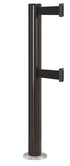 Beltrac 3000 ADA Permanent Dual-Belt Stanchion - SB - Statuary Bronze - Satin Permanent - 15 FT