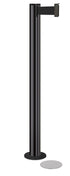 Beltrac 3000 Magnetic Retractable Belt Stanchion - GB - Gloss Black - 5.5" Heavy Magnetic