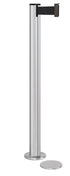 Beltrac 3000 Magnetic Retractable Belt Stanchion - SA - Satin - 5.5" Heavy Magnetic