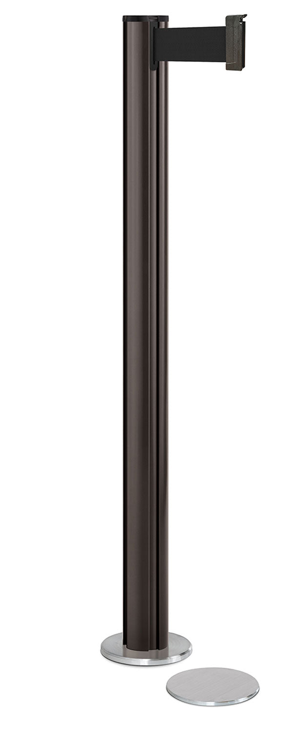 Beltrac 3000 Magnetic Retractable Belt Stanchion - SB - Statuary Bronze - 5.5" Heavy Magnetic