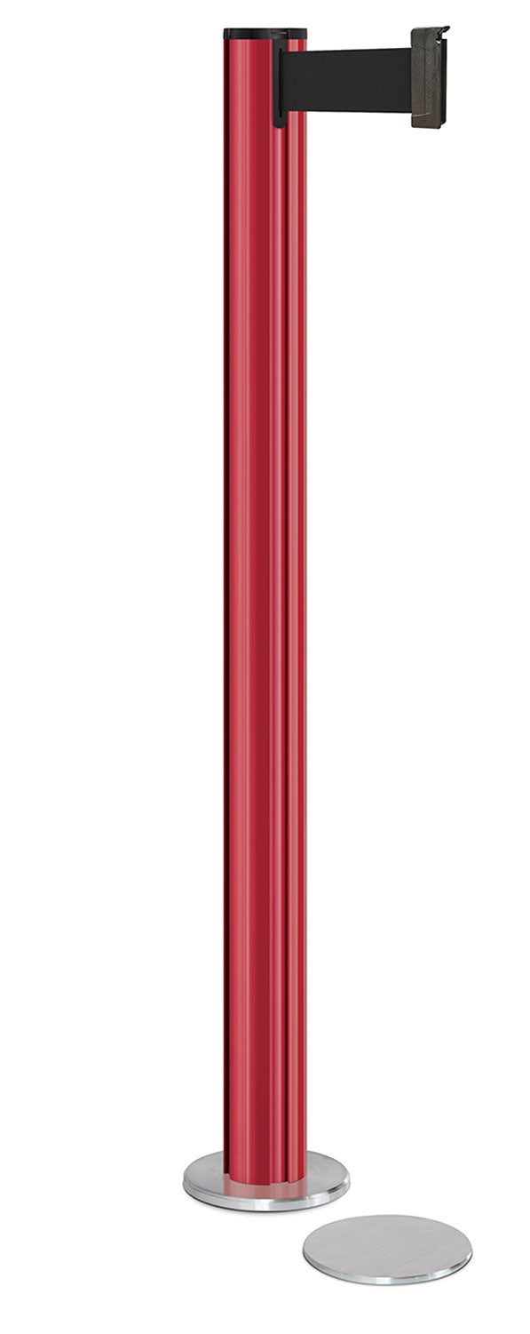 Beltrac 3000 Magnetic Retractable Belt Stanchion - TR - Torch Red - 5.5" Heavy Magnetic