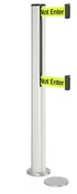 Beltrac 3000 ADA Magnetic Dual-Belt Stanchion - LW - Lavi White - 5.5" Heavy Magnetic - 15 FT