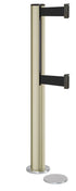 Beltrac 3000 ADA Magnetic Dual-Belt Stanchion - PS - Pacific Sand - 5.5" Heavy Magnetic - 15 FT