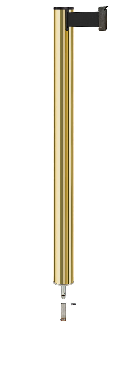 Beltrac 3000 Removable Retractable Belt Stanchion - GD - Gold - Pin Socket