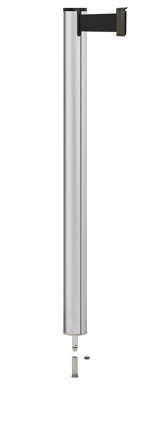 Beltrac 3000 Removable Retractable Belt Stanchion - SA - Satin - Pin Socket