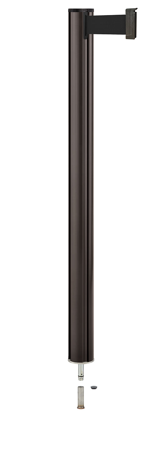 Beltrac 3000 Removable Retractable Belt Stanchion - SB - Statuary Bronze - Pin Socket