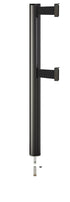 Beltrac 3000 ADA Removable Dual-Belt Stanchion - WB - Wrinkle Black - 10 FT