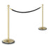 PRIME ball top post and rope set with black velvet rope