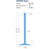 CPHD40S urn top rope stanchion dimensions and specifications