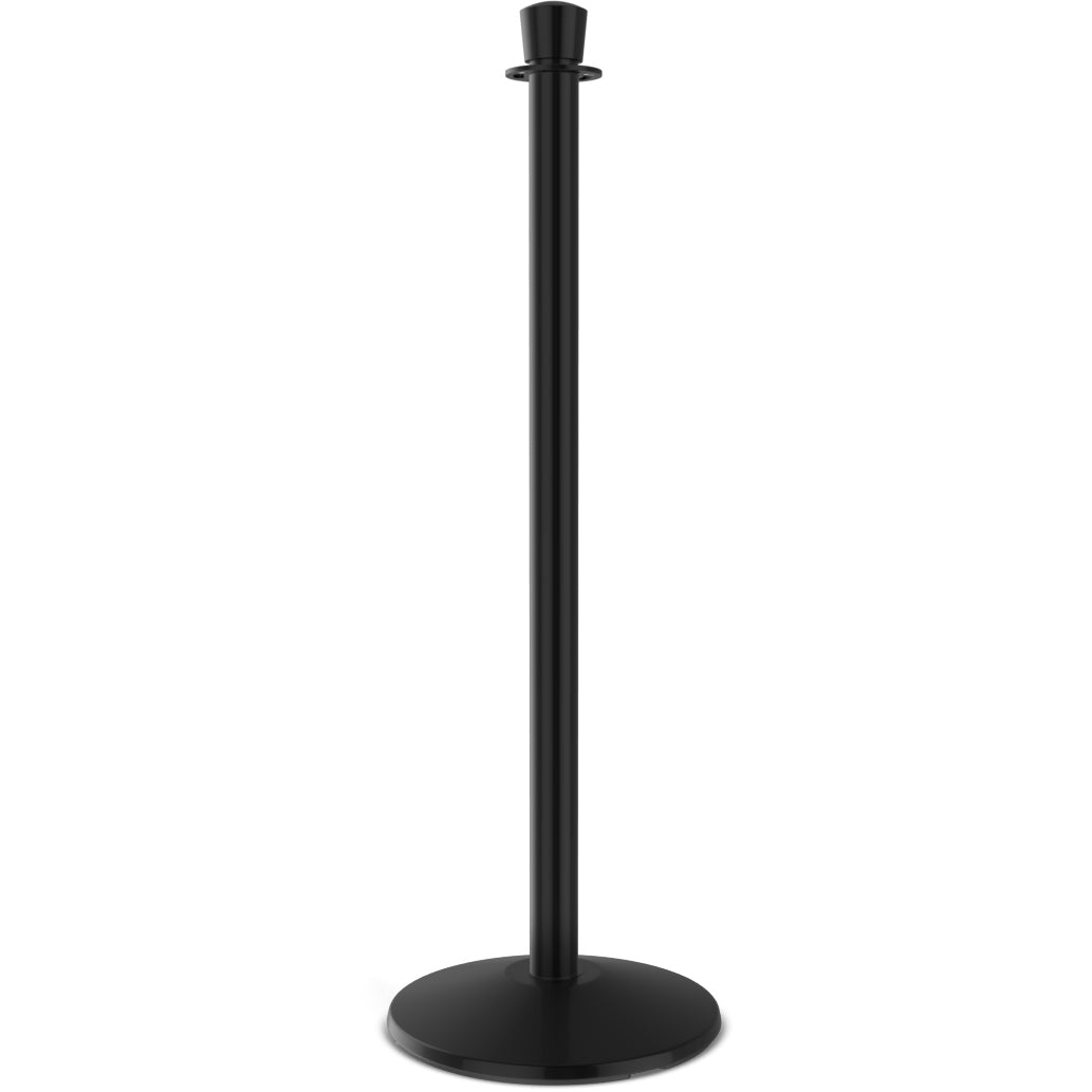 Urn top rope stanchion in smooth black