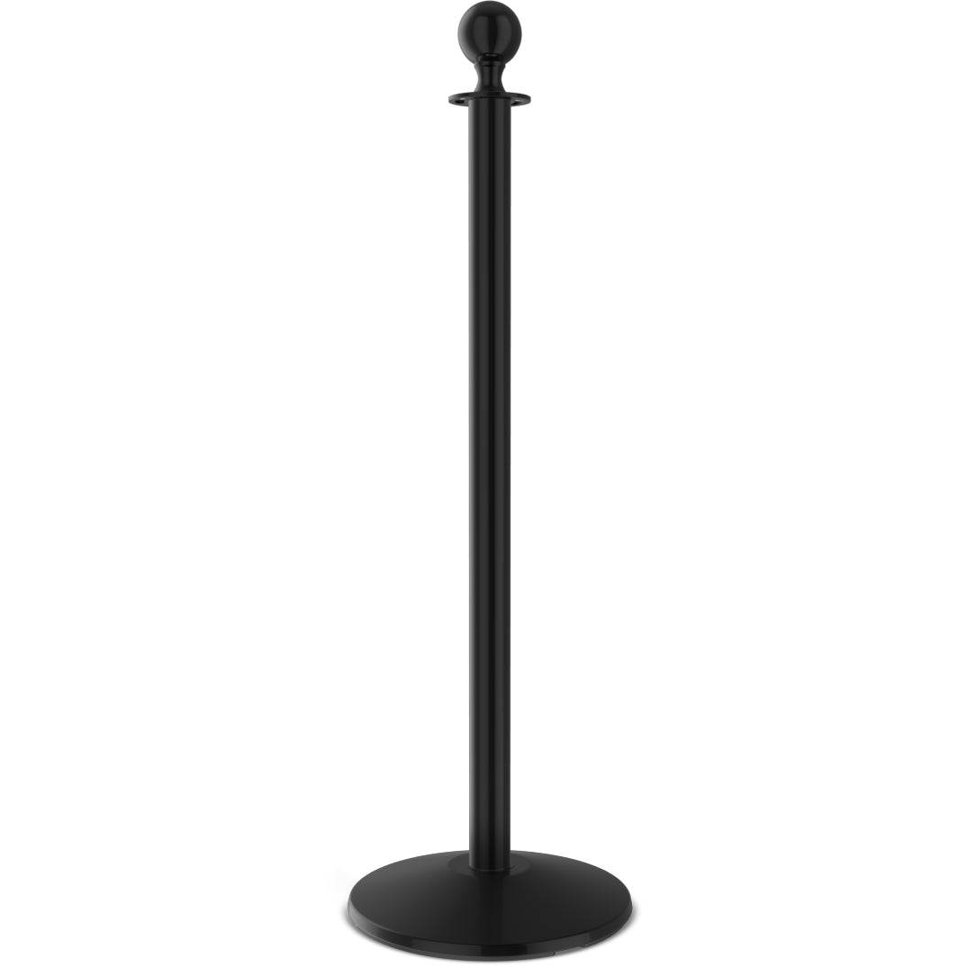 Ball top rope stanchion in smooth black