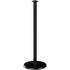Heavy duty flat top rope stanchion in smooth black with sloped cast iron base