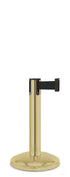Contempo Exhibit Post | 24 in Retractable Belt Stanchion - BG - Brushed Gold - 12" Rounded