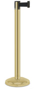 Contempo Portable Retractable Belt Stanchion - BG - Brushed Gold - 12" Rounded