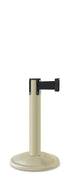 Contempo Exhibit Post | 24 in Retractable Belt Stanchion - PS - Pacific Sand - 12" Rounded