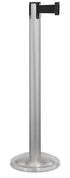 Contempo Portable Retractable Belt Stanchion - SA - Satin - 12" Rounded