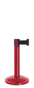 Contempo Exhibit Post | 24 in Retractable Belt Stanchion - TR - Torch Red - 12" Rounded