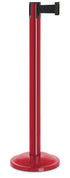 Contempo Portable Retractable Belt Stanchion - TR - Torch Red - 12" Rounded