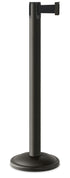 Contempo Portable Retractable Belt Stanchion - WB - Wrinkle Black - 12" Rounded