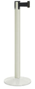 Contempo Portable Retractable Belt Stanchion - LW - Lavi White - 14" Sloped