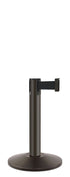 Contempo Exhibit Post | 24 in Retractable Belt Stanchion - SB - Statuary Bronze - 14" Sloped