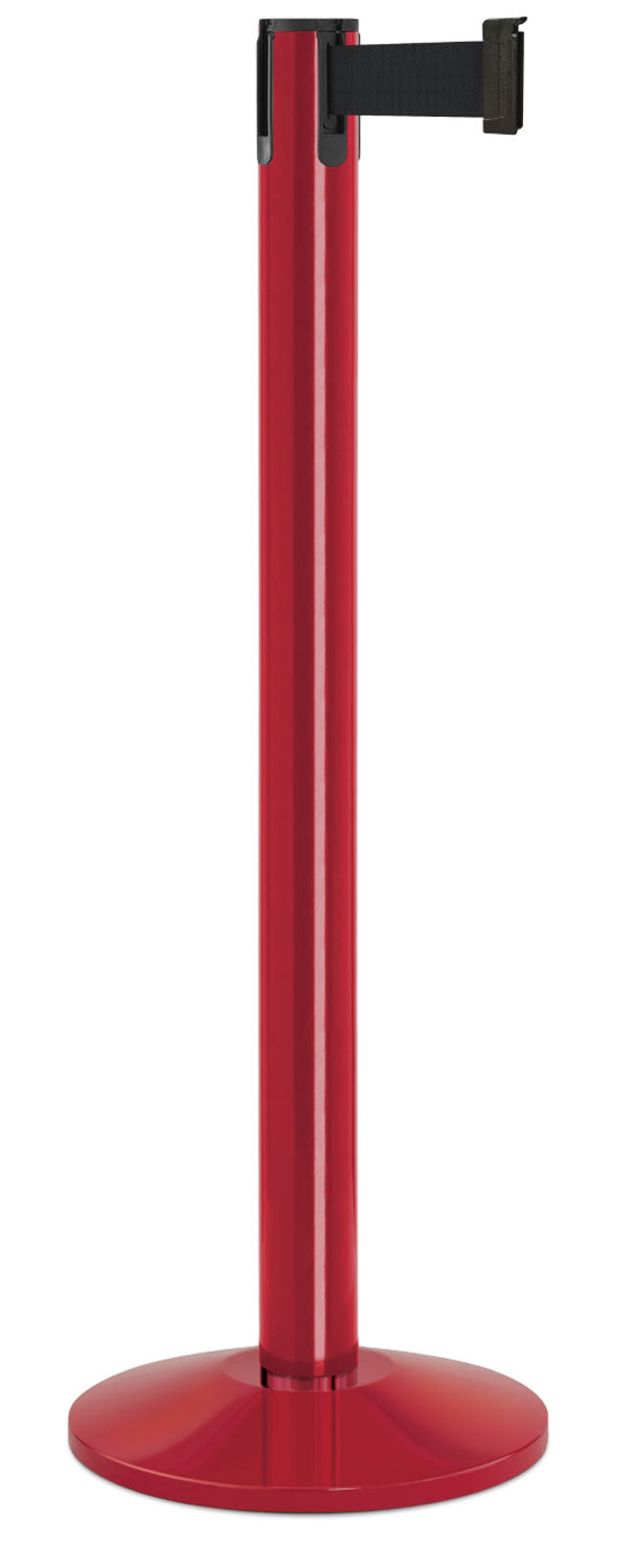 Contempo Portable Retractable Belt Stanchion - TR - Torch Red - 14" Sloped