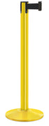 Contempo Portable Retractable Belt Stanchion - YL - Yellow - 14" Sloped