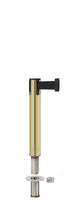 Contempo Exhibit Post | 24 in Retractable Belt Stanchion - BG - Brushed Gold - Floor Socket