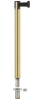 Contempo Removable Retractable Belt Stanchion - BG - Brushed Gold - Floor Socket