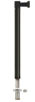Contempo Removable Retractable Belt Stanchion - GB - Gloss Black - Floor Socket