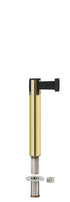 Contempo Exhibit Post | 24 in Retractable Belt Stanchion - GD - Gold - Floor Socket