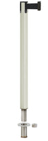 Contempo Removable Retractable Belt Stanchion - LW - Lavi White - Floor Socket