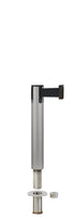 Contempo Exhibit Post | 24 in Retractable Belt Stanchion - SA - Satin - Floor Socket