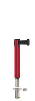 Contempo Exhibit Post | 24 in Retractable Belt Stanchion - TR - Torch Red - Floor Socket