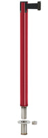Contempo Removable Retractable Belt Stanchion - TR - Torch Red - Floor Socket