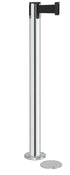 Contempo Magnetic Retractable Belt Stanchion - CL - Chrome - 5.5" Carpet Magnetic