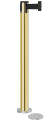 Contempo Magnetic Retractable Belt Stanchion - GD - Gold - 5.5" Carpet Magnetic