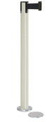 Contempo Magnetic Retractable Belt Stanchion - LW - Lavi White - 5.5" Carpet Magnetic