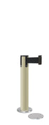 Contempo Exhibit Post | 24 in Retractable Belt Stanchion - PS - Pacific Sand - 5.5" Carpet Magnetic