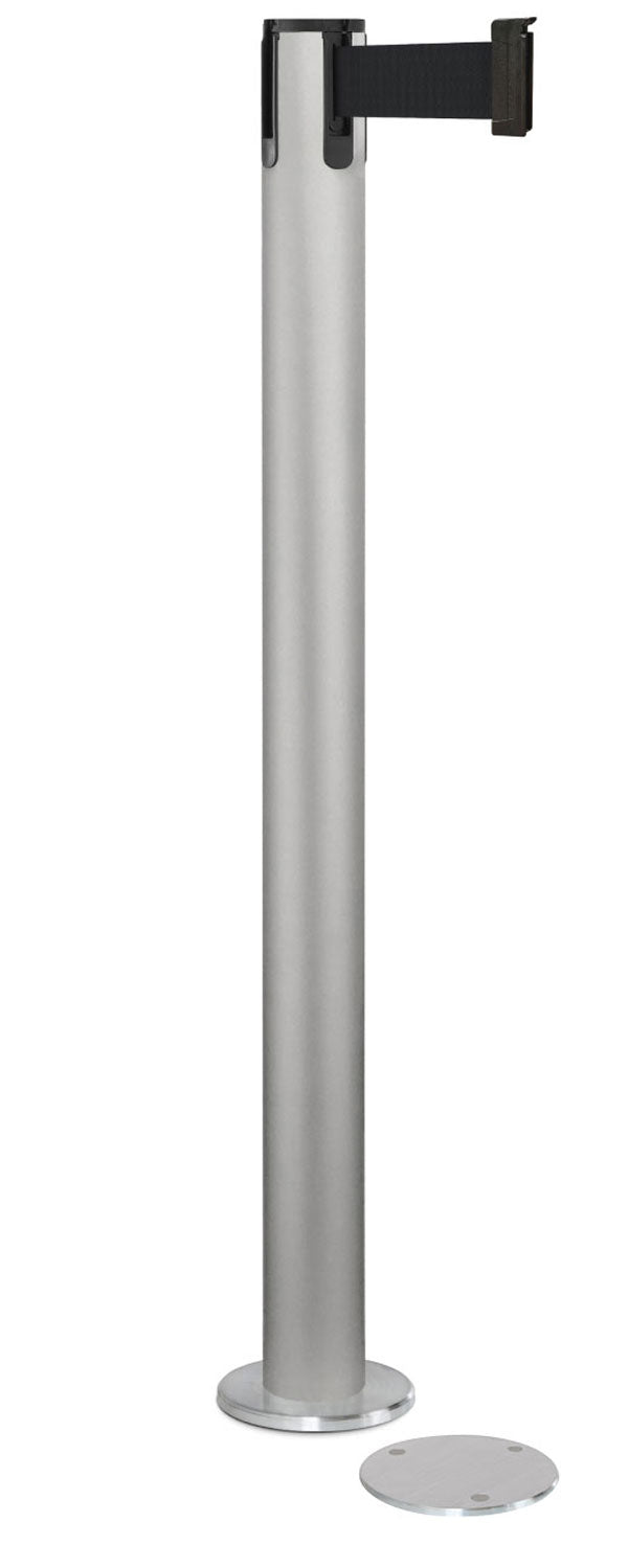 Contempo Magnetic Retractable Belt Stanchion - SA - Satin - 5.5" Carpet Magnetic