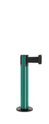 Contempo Exhibit Post | 24 in Retractable Belt Stanchion - CS - Custom - Black Permanent