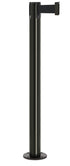 Contempo Permanent Retractable Belt Stanchion - GB - Gloss Black - Black Permanent