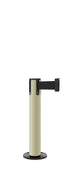 Contempo Exhibit Post | 24 in Retractable Belt Stanchion - PS - Pacific Sand - Black Permanent