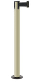 Contempo Permanent Retractable Belt Stanchion - PS - Pacific Sand - Black Permanent