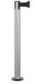 Contempo Permanent Retractable Belt Stanchion - SA - Satin - Black Permanent