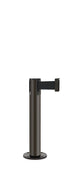 Contempo Exhibit Post | 24 in Retractable Belt Stanchion - SB - Statuary Bronze - Black Permanent