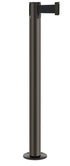 Contempo Permanent Retractable Belt Stanchion - SB - Statuary Bronze - Black Permanent