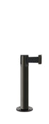 Contempo Exhibit Post | 24 in Retractable Belt Stanchion - WB - Wrinkle Black - Black Permanent