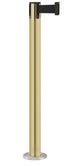 Contempo Permanent Retractable Belt Stanchion - BG - Brushed Gold - Satin Permanent