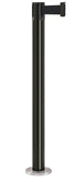 Contempo Permanent Retractable Belt Stanchion - GB - Gloss Black - Satin Permanent
